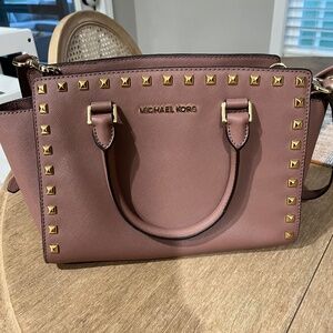 Michael Kors Selma leather stud purse
